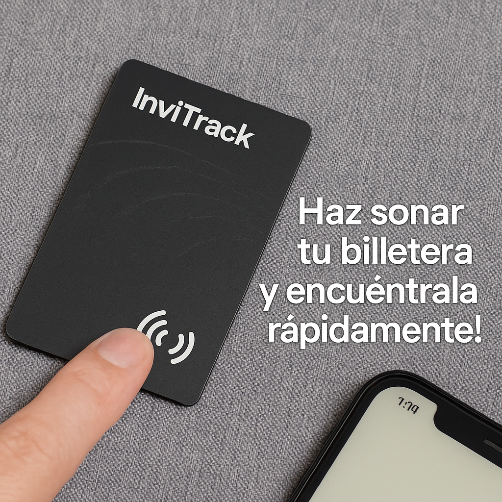 InviTrack - Tarjeta GPS Localizador | Rastreador Discreto para Billeteras