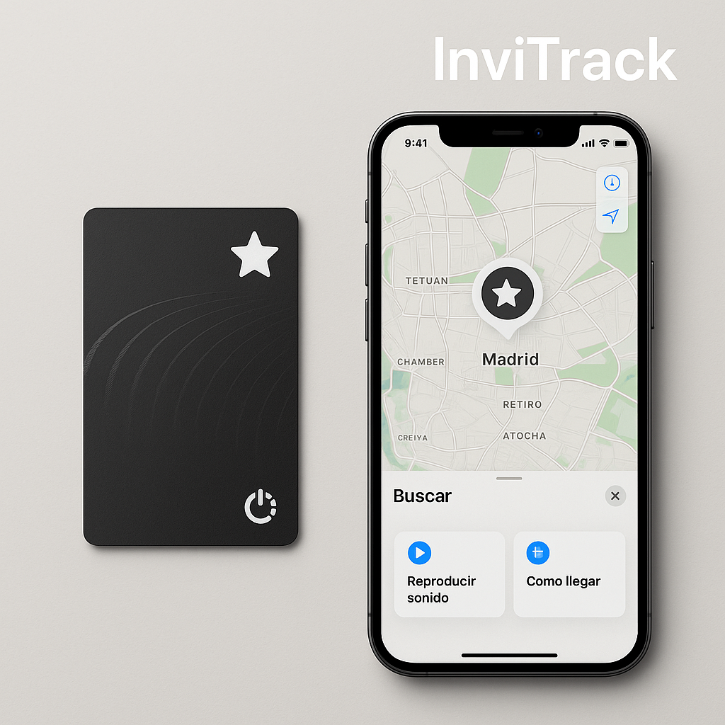 InviTrack - Tarjeta GPS Localizador | Rastreador Discreto para Billeteras